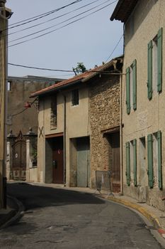 Small street in an old village in the Provence