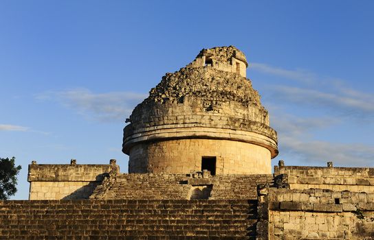 The observatory at Chichen Itza, mexoco, Yucatan