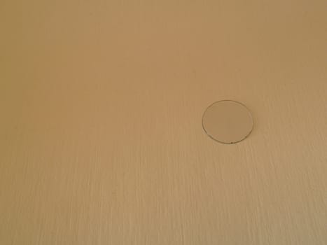 transparent plastic disc on a white background