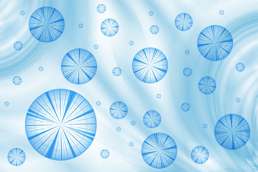 falling snowflakes on a blue background