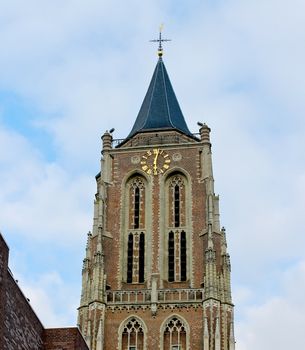 The old church tower in Gorinchem. Netherlands