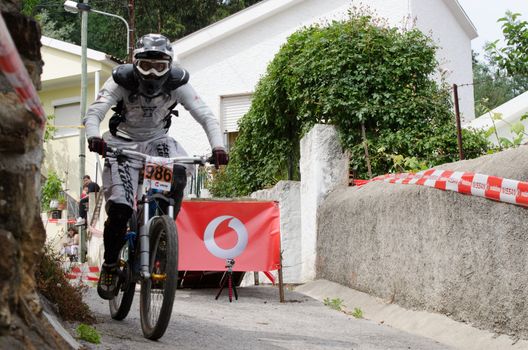 PENACOVA, PORTUGAL - MAY 27: Diogo Batista during the Taca de Portugal Downhill Urbano Vodafone on may 27, 2012 in Penacova, Portugal.