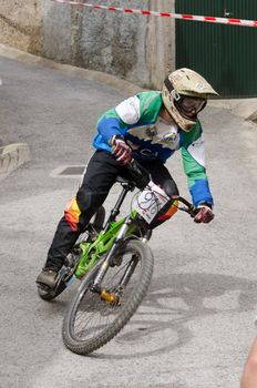 PENACOVA, PORTUGAL - MAY 27: Diogo Teixeira during the Taca de Portugal Downhill Urbano Vodafone on may 27, 2012 in Penacova, Portugal.