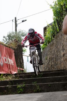 PENACOVA, PORTUGAL - MAY 27: Jose Reis during the Taca de Portugal Downhill Urbano Vodafone on may 27, 2012 in Penacova, Portugal.