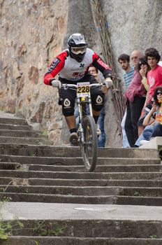 PENACOVA, PORTUGAL - MAY 27: Jose Ramos during the Taca de Portugal Downhill Urbano Vodafone on may 27, 2012 in Penacova, Portugal.