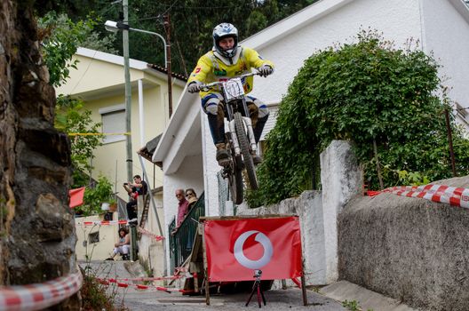 PENACOVA, PORTUGAL - MAY 27: Diogo Amaro during the Taca de Portugal Downhill Urbano Vodafone on may 27, 2012 in Penacova, Portugal.