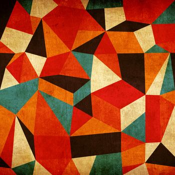 Abstract colorful triangle vintage background. Vector file layered for easy manipulation and coloring.