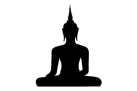 Silhouette Thai Buddha