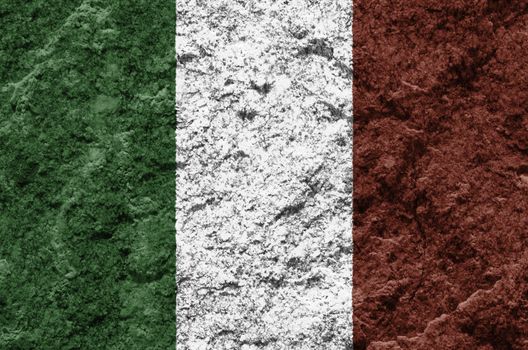 Italy grunge flag texture background.