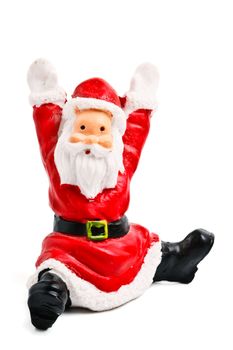 Santa Clause figurine isolated on white