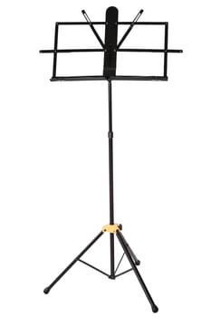 Empty music stand isolated on white