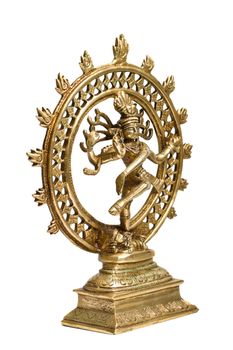 Statue of indian hindu god Shiva Nataraja - Lord of Dance isolated on white