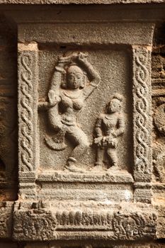 Bas reliefs in Hindue temple. Arunachaleswar Temple. Thiruvannamalai, Tamil Nadu, India
