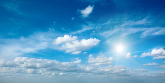 Clouds in blue sky