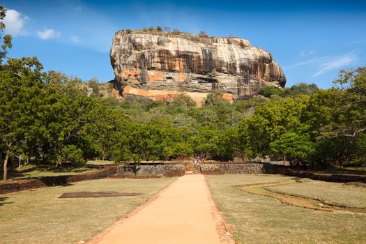 Famous ancient Sigiriya rock. Sri Lanka