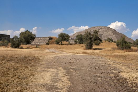 Pyramid of the Sun. Teotihuacan. Mexico. View from the Pyramid of the Moon.