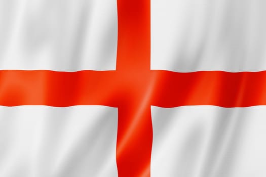 England flag, three dimensional render, satin texture