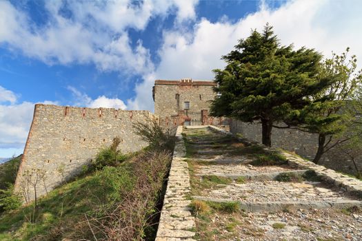 Pruin Castle is a medieval fortress built over Genova, Liguria, Italy