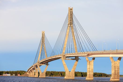 Cable-Stayed Bridge of Raippaluoto around Vaasa, Finland