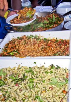  Pasta, Fusilli with different sauces