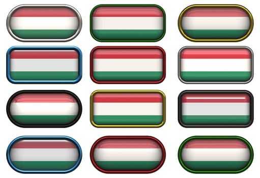 twelve buttons of the Flag of hungary