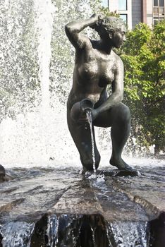 Fountain in Plaza d'Espana - Madrid- Spain