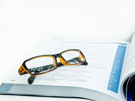 This is a glasses on book ,concept education