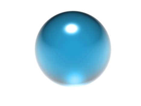 abstract blue ball on a white background