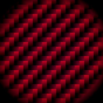 Red abstract background with carbon weave