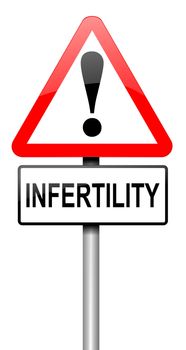 Illustration depicting a road traffic sign with an infertility concept. White background.