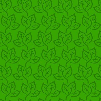 Abstract seamless background, symbolical green leaves