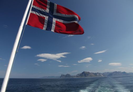 Ferry between Sejna and Andasnes in Nordland in  Northern Norway Fjords