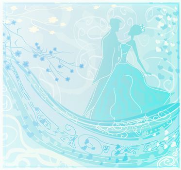 Ballroom dancers - invitation , raster