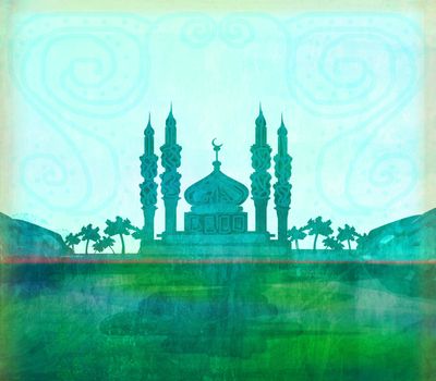 ramadan kareem card , raster