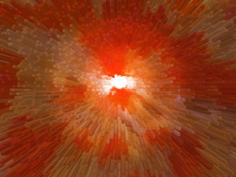 image of unusual orange and white explosion