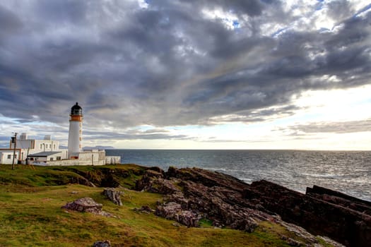 Rua Reidh lighthouse in Melvaig scotlands north west coast