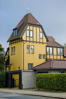 Traditional privat wood house in Denmark