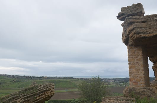 ruins in "Valle dei Templi"-  Valley of the temples, Agrigento, Sicily, Italy