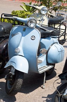 CEFALU' (PA) ITALY - MAY 27: Vespa scooters on display at scooter meeting on May 27, 2011 in Cefalù (PA) Sicily-Italy