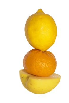 fruits isolated on a white background.