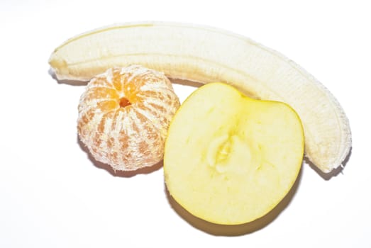 fruits isolated on a white background.