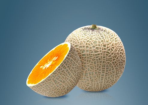Melon and Orange inside, ideal for mix fruit juice.