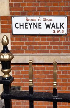 The historic Cheyne Walk in Chelsea, London.