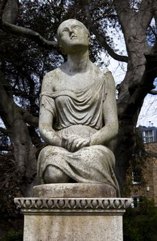 A statue in Brompton Cemetery in Chelsea, London.