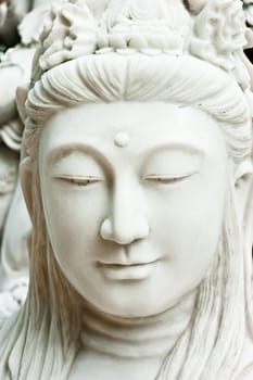 beauty  statue decoration in monastery of bangkok, thailand
