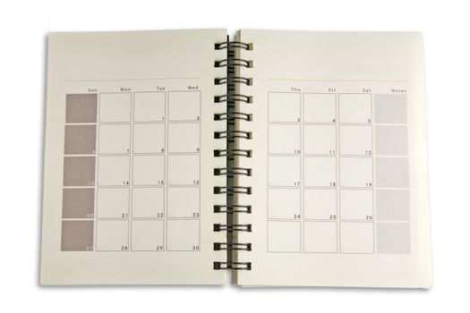 Notebook schedules For businessman