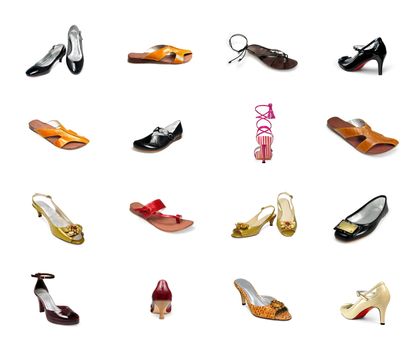 Women's shoes on a white background.