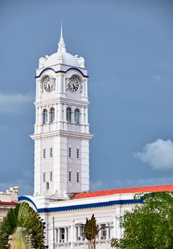 A large clock tower. Malaysia, Georgetown