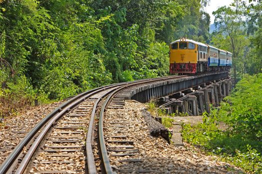 Rail travel in Kanchanaburi province is called "Death Railway".