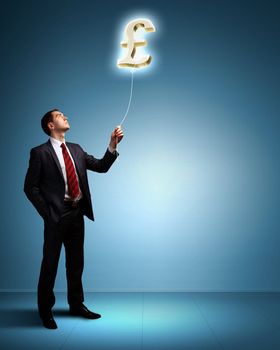 Light bulb and a business person as symbols of creativity in business